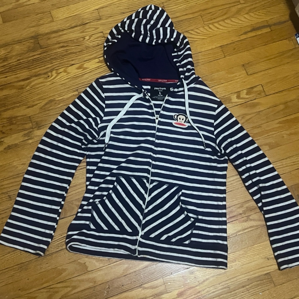 Paul Frank Red and Navy Striped Women's Top